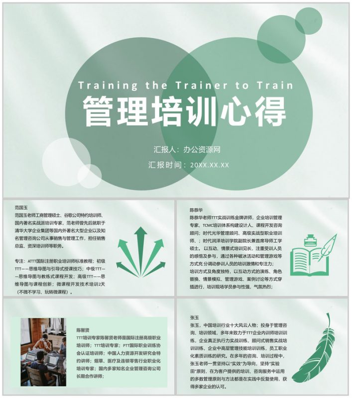 企业管理者TTT培训主管岗位职责要求心得体会PPT模板-办公资源网