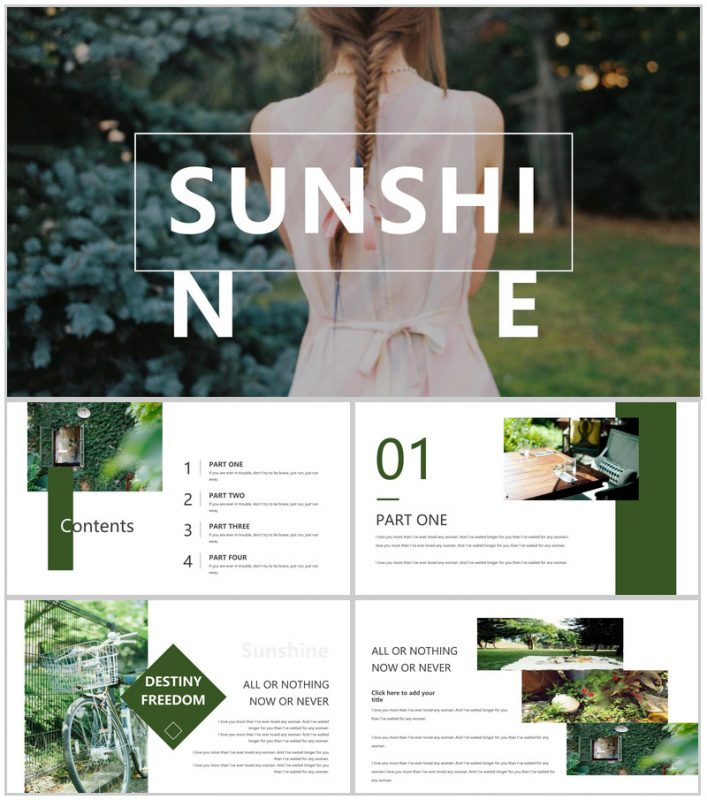 小清新文艺时尚杂志风企业宣传PPT模板-办公资源网