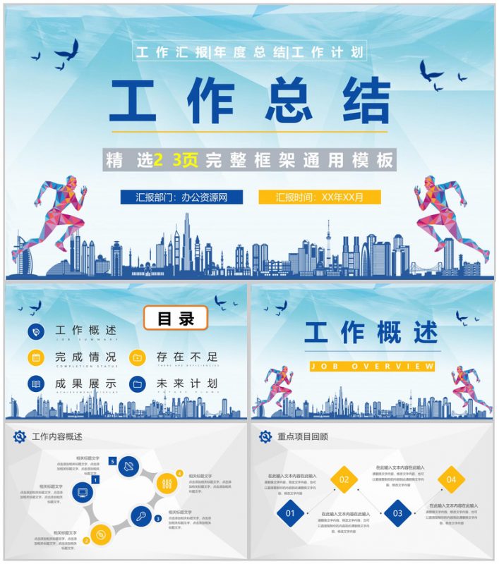 企业班组安全建设计划方案班组长年终总结汇报PPT模板-办公资源网