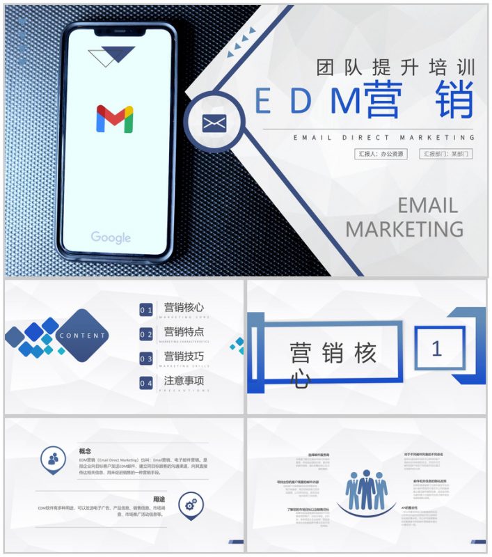部门团队成员提升能力培训EDM营销策略专用PPT模板-办公资源网