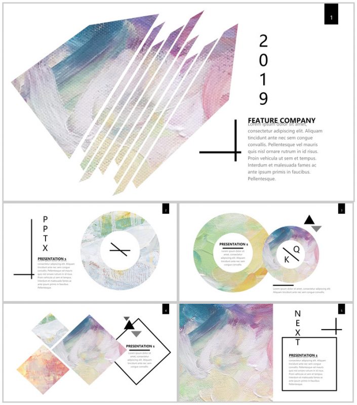 淡雅水彩风格商务通用PPT模板-办公资源网