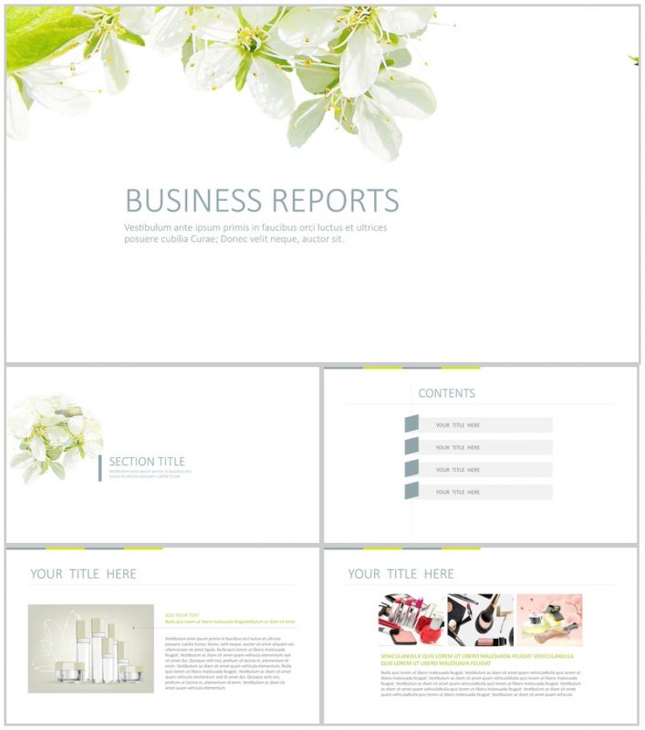 欧美商务清新绿时尚通用PPT模板-办公资源网