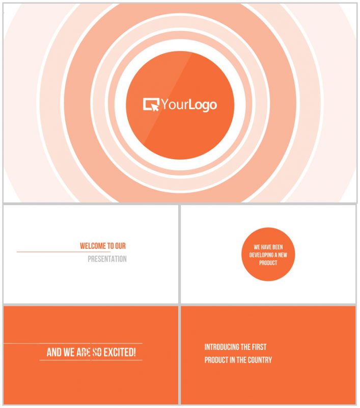 橙色酷炫快闪动画动态视频介绍PPT模板-办公资源网