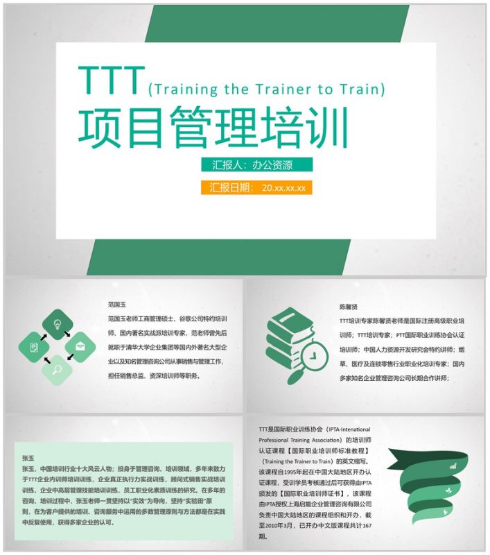 团队部门TTT项目公司管理培训课程方案PPT模板-办公资源网