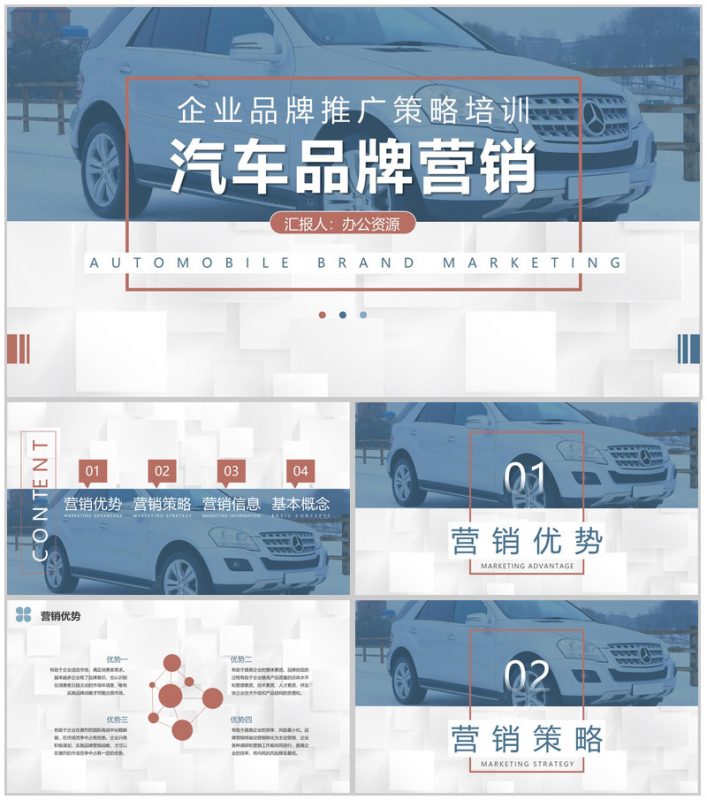 汽车品牌营销案例分析企业品牌推广策略培训课程学习PPT模板-办公资源网