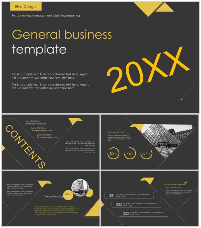 黑底欧美风工作汇报商务计划PPT模板-办公资源网