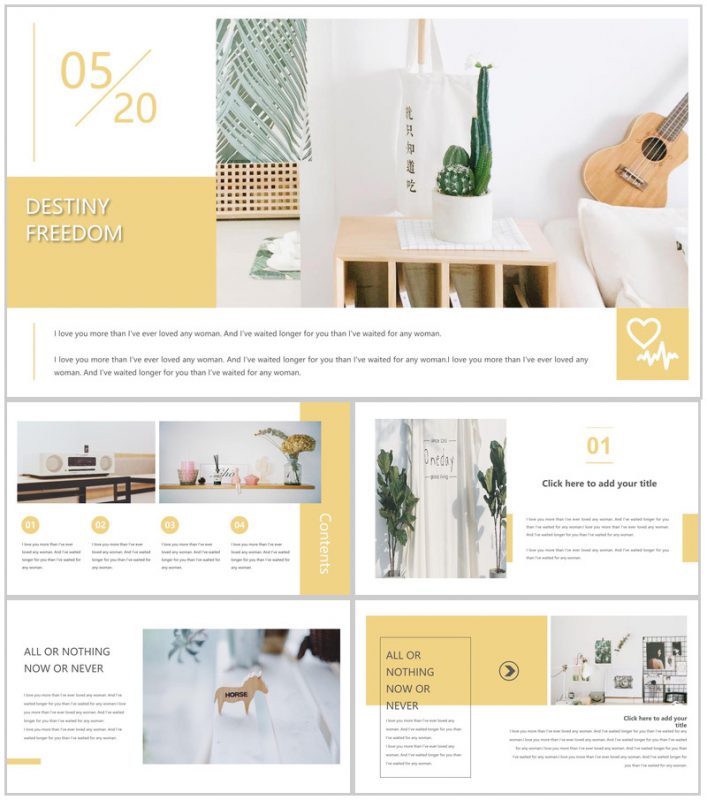 小清新欧美大气杂志风工作汇报PPT模板-办公资源网