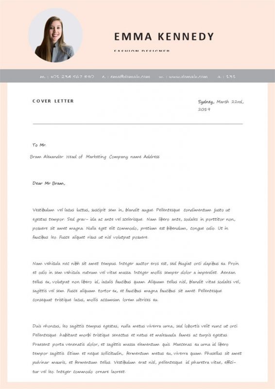 欧美风时装设计师通用求职简历个人简历自荐信Word模板-办公资源网