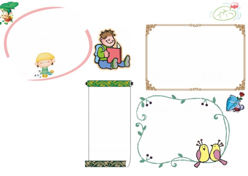 卡通设计认识大自然手抄报Word模板-办公资源网