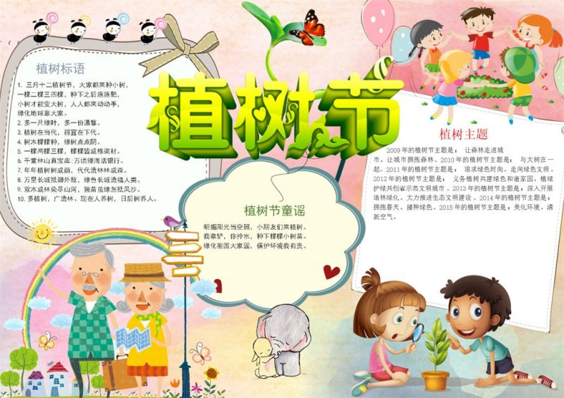 植树节保护环境保护地球手抄报Word模板-办公资源网