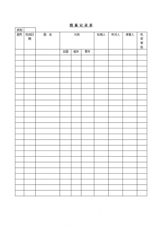 图面记录表word模板-办公资源网