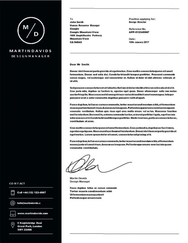 黑色英文简历设计师通用个人简历求职简历Word模板-办公资源网