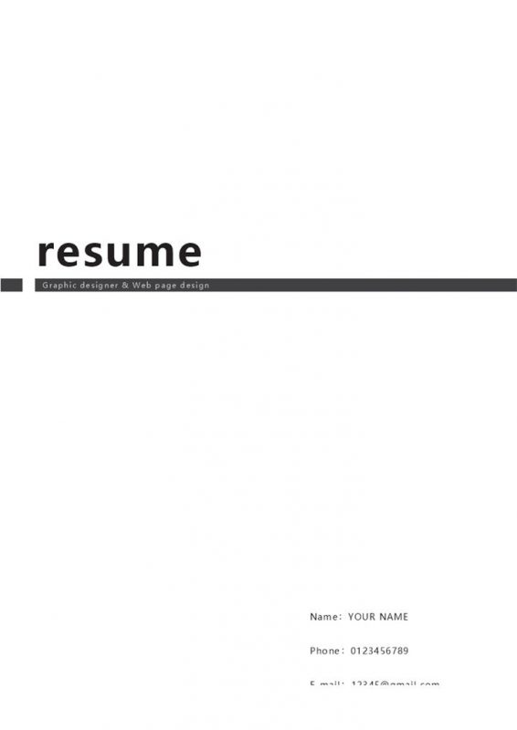 平面设计师和网页设计通用的纯英文个人简历求职简历套装Word模板-办公资源网