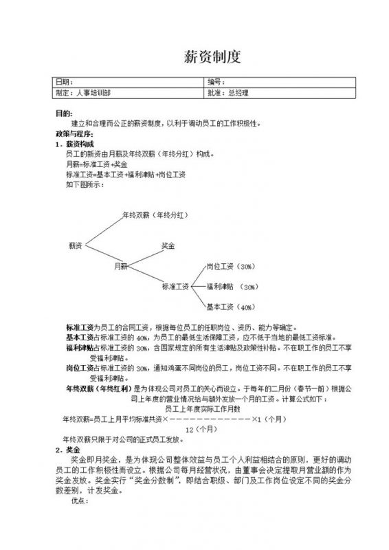 2027年公司企业内部薪资制度构成说明书模板-办公资源网