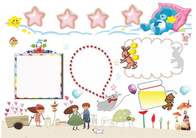 卡通设计小学生假期手抄报Word模板-办公资源网