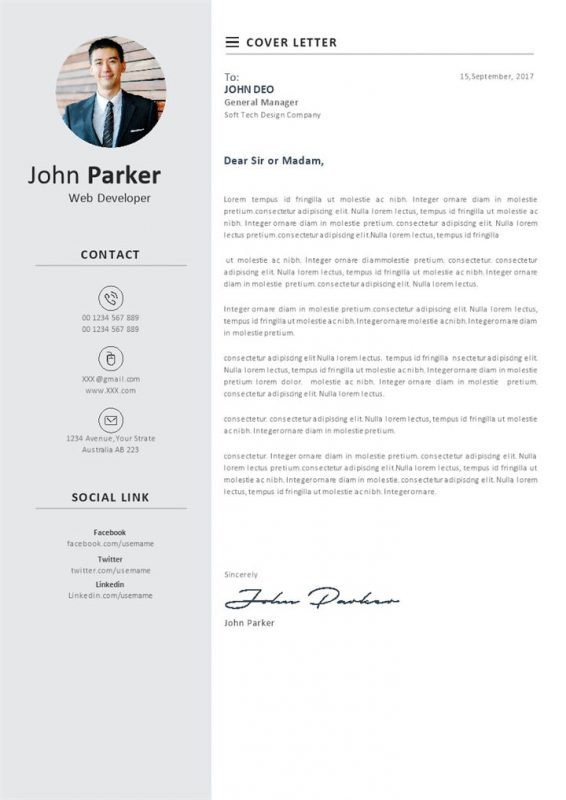 灰色极简风网页设计师求职简历Word模板-办公资源网