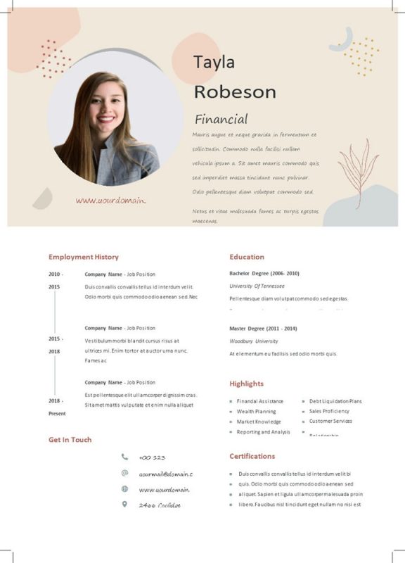 行政助理客户经理通用的求职简历个人简历自荐信套装Word模板-办公资源网