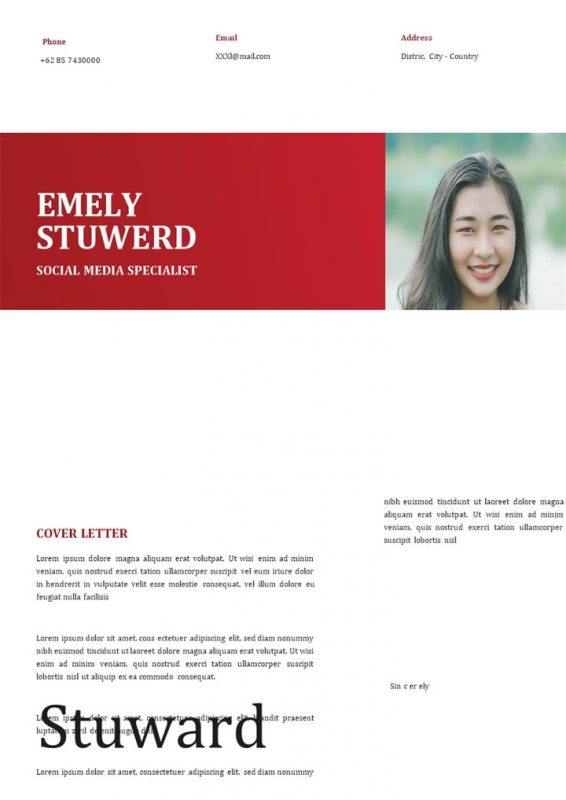 欧美风社交媒体专家求职通用简历Word模板-办公资源网