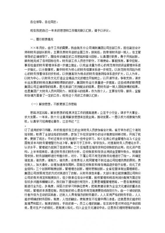 20XX年会计师年度工作总结述职报告Word模板-办公资源网