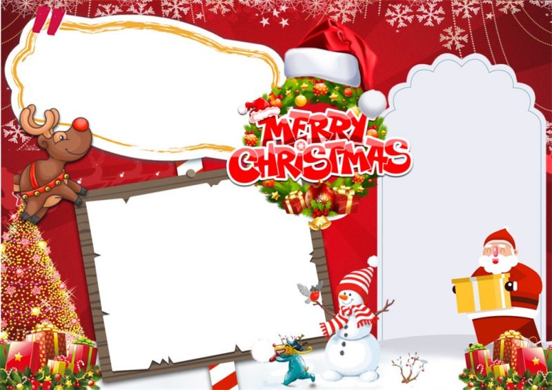 卡通圣诞老人圣诞节小报word手抄报-办公资源网