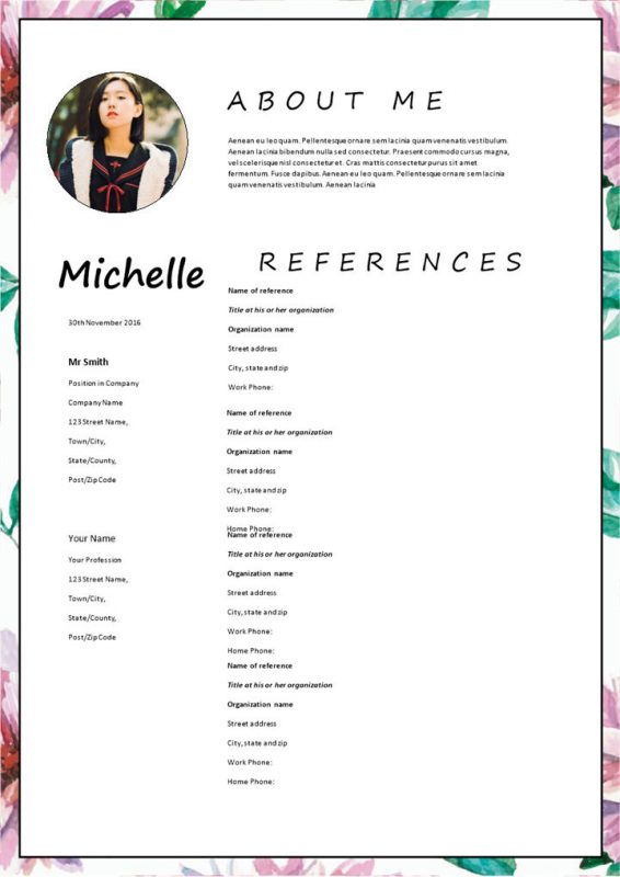 清新极简风外企求职通用个人简历Word模板-办公资源网