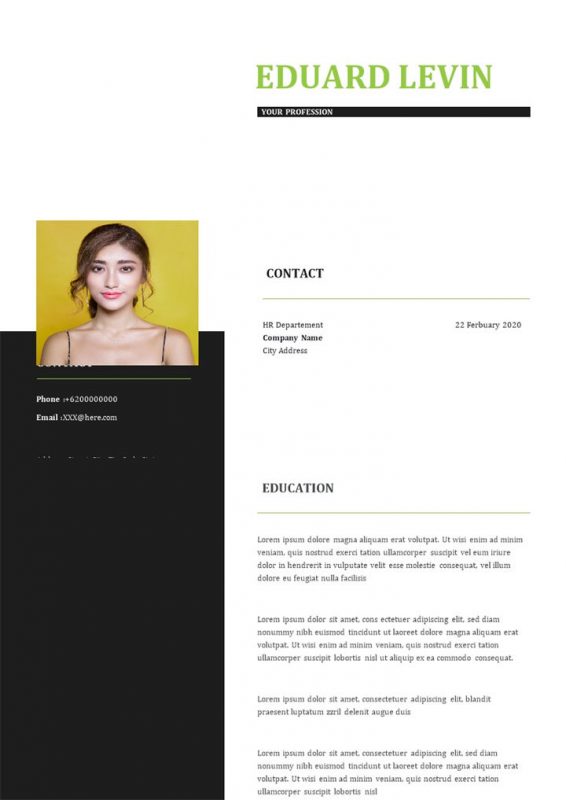 外企行政助理求职通用英文简历Word模板-办公资源网