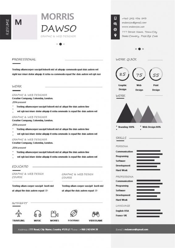 平面设计师和网页设计师求职简历自荐信个人简历套装Word模板-办公资源网