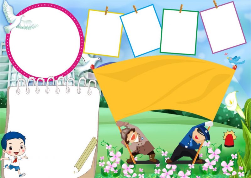 绿色清新简约文明交通安全出行word交通安全手抄报模板-办公资源网