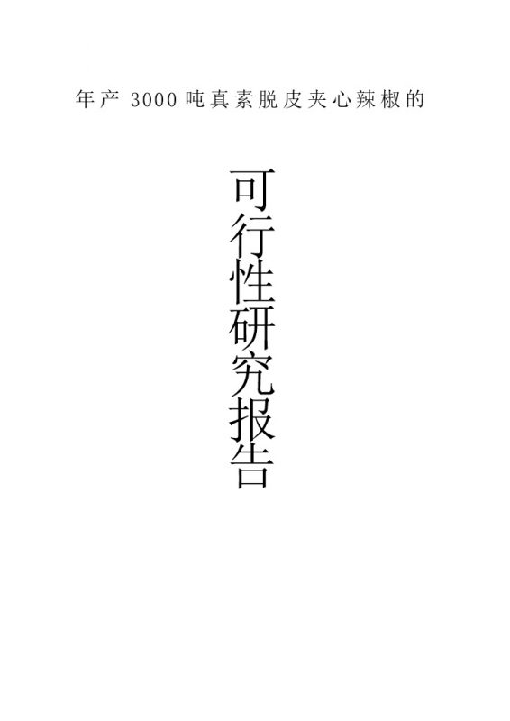 真素脱皮夹心辣椒可行性研究报告word模板-办公资源网