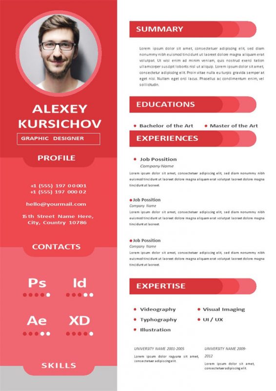 UI设计师平面设计师通用的求职简历个人简历Word模板-办公资源网