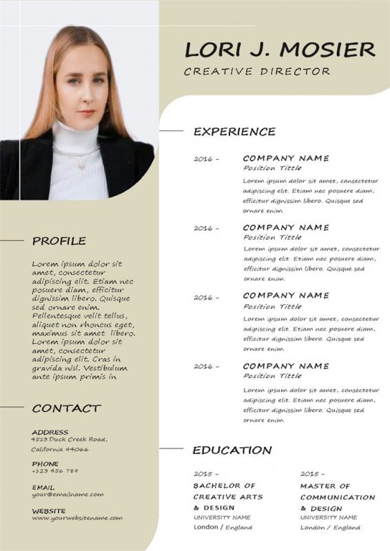 创意总监设计师通用英文简历个人简历求职简历Word模板-办公资源网