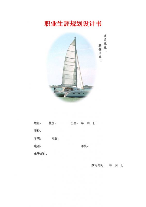 电子信息科学与技术专业学生职业生涯规划设计书Word模板-办公资源网