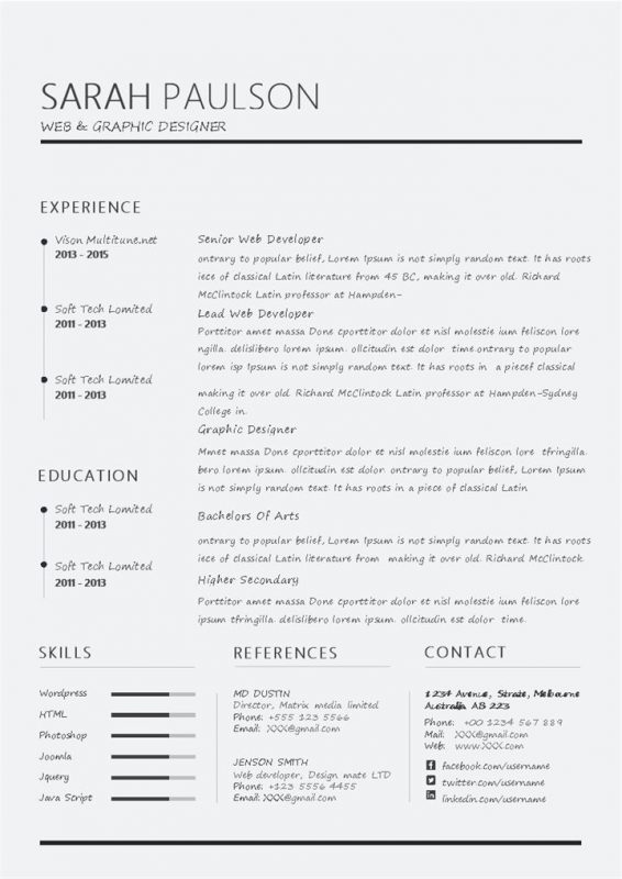 海外公司网页设计师求职通用简历Word模板-办公资源网