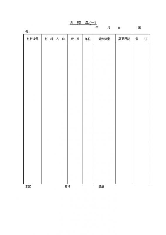 公司项目请购申请表word模板-办公资源网