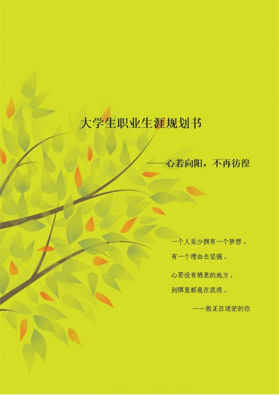 土木工程类专业大学生职业生涯规划书Word模板-办公资源网