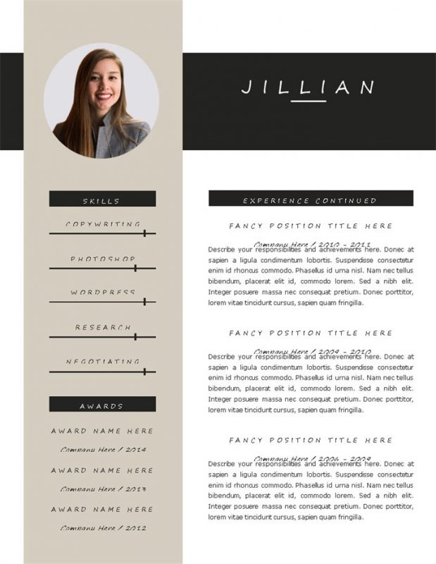 简洁通用销售营销助理相关岗位个人英文简历Word模板-办公资源网