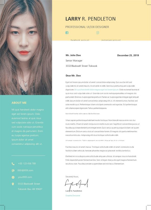 外企UI设计师求职通用英文简历Word模板-办公资源网