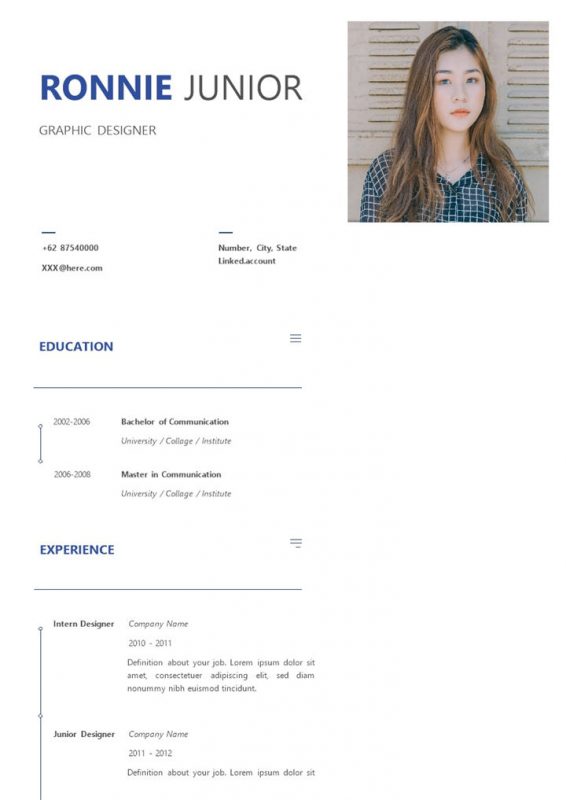 黑色欧美风平面设计师求职通用简历Word模板-办公资源网