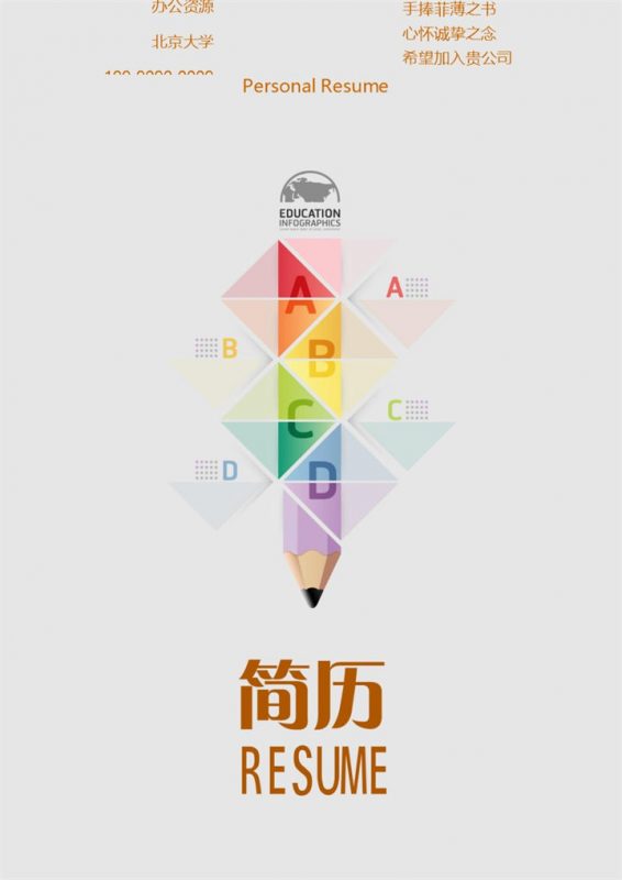 彩色唯美平面设计师简历Word模板-办公资源网