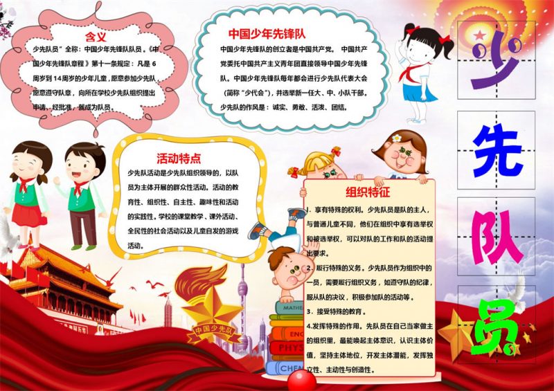 中国少先队少先队员手抄报Word模板-办公资源网