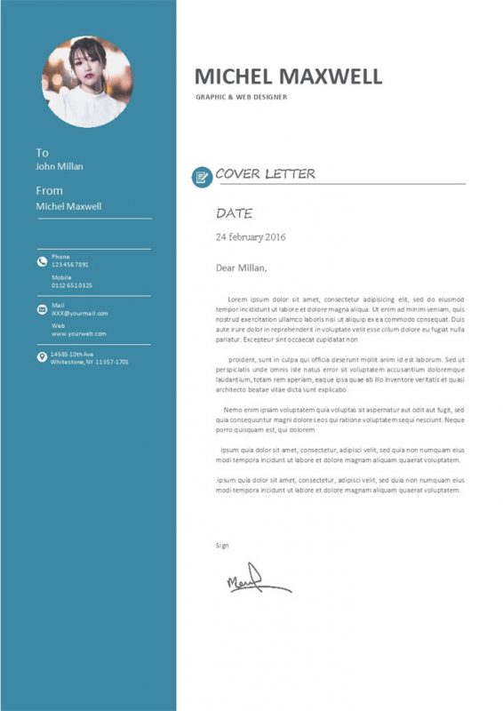 蓝色外企网页设计师通用英文简历Word模板-办公资源网