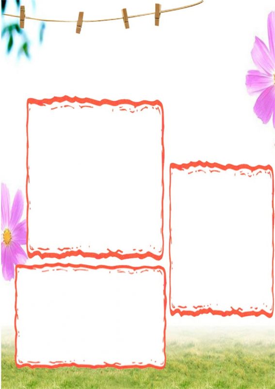 竖版英文小学生自我介绍手抄报Word模板-办公资源网