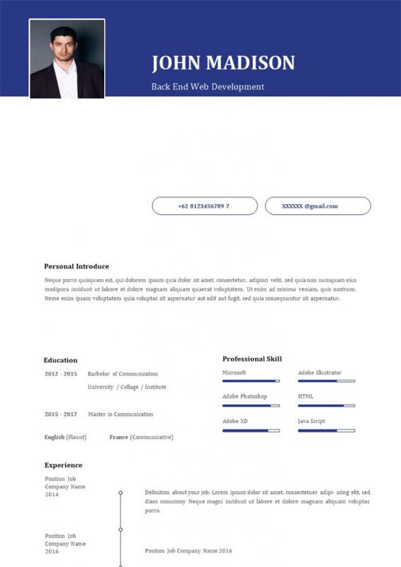 后端开发网页开发工程师通用的个人简历求职简历Word模板-办公资源网