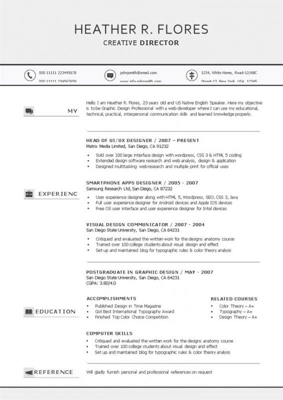 极简风纯英文简历套装创意总监通用个人简历求职简历Word模板-办公资源网