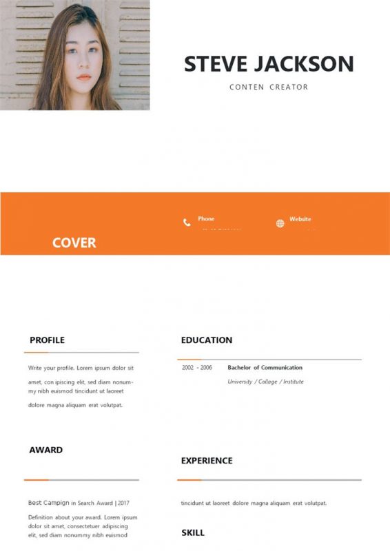 外企高管求职通用英文简历个人简历Word模板-办公资源网