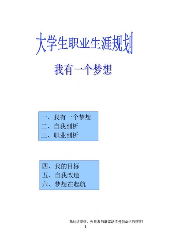 人力资源管理专业在校大学生个人职业生涯规划设计Word模板-办公资源网