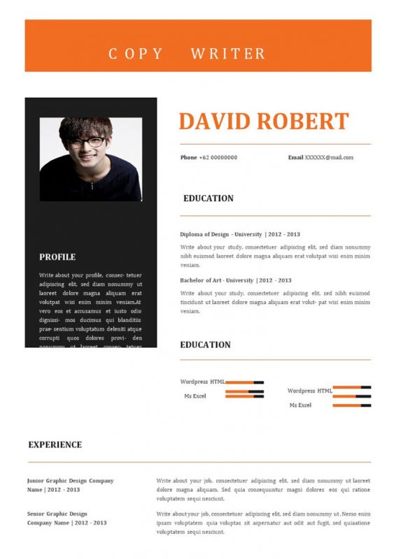 外企通用艺术总监个人简历Word模板-办公资源网