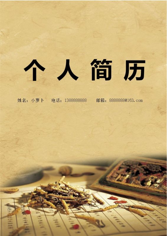 中医面试求职应聘简历Word模板-办公资源网