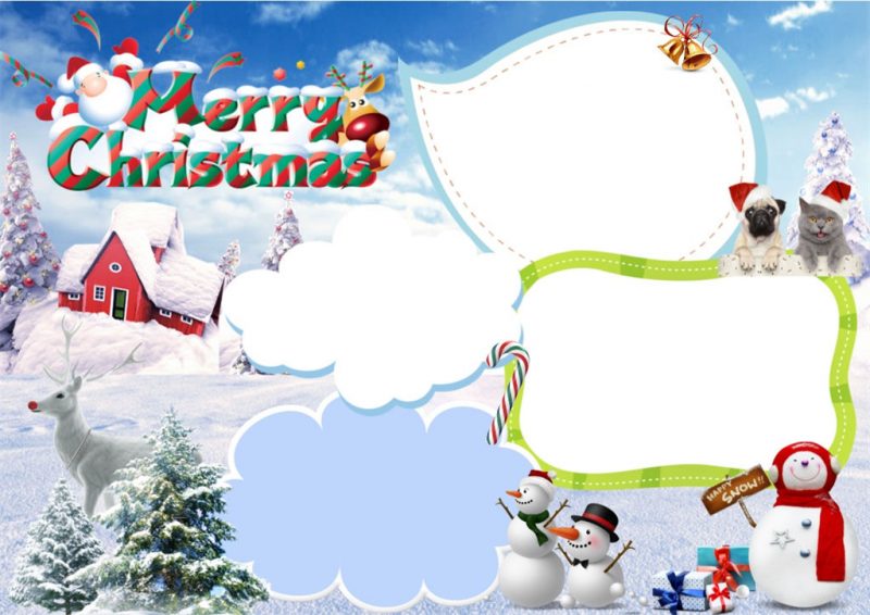 卡通清新圣诞节小报word手抄报-办公资源网