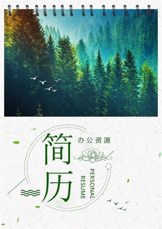 清新唯美数学老师个人求职简历Word模板-办公资源网